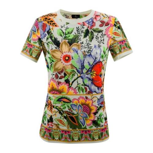 Blomstret Bomuld Jersey T-shirt