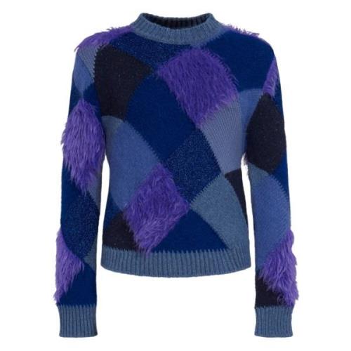 Rhombus jumper with rhombus intarsia