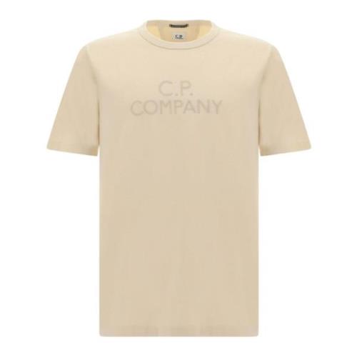 Beige Broderet T-shirt