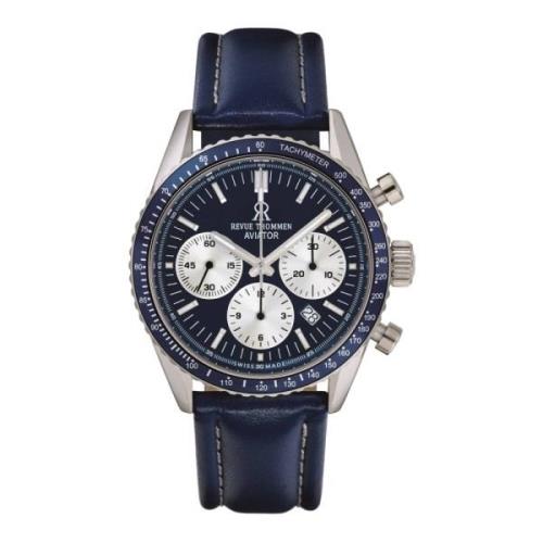 Automatisk Aviator Chronograph Læderur