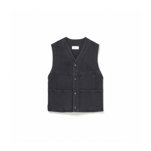 Sort 4-lomme Gilet Vest