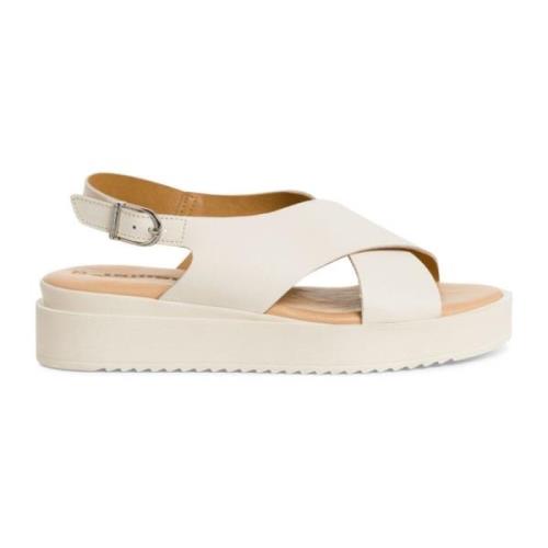 Beige Casual Flade Åbne Sandaler