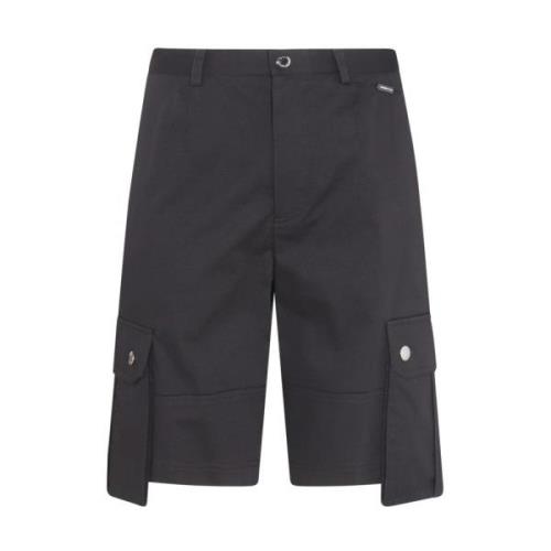 Sorte knælange Bermuda-shorts