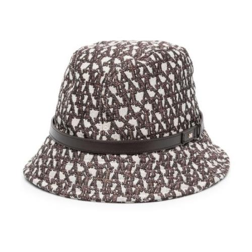 Monogram Jacquard Bucket Hat Brun