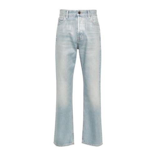 Klar Blå Straight Leg Denim Jeans