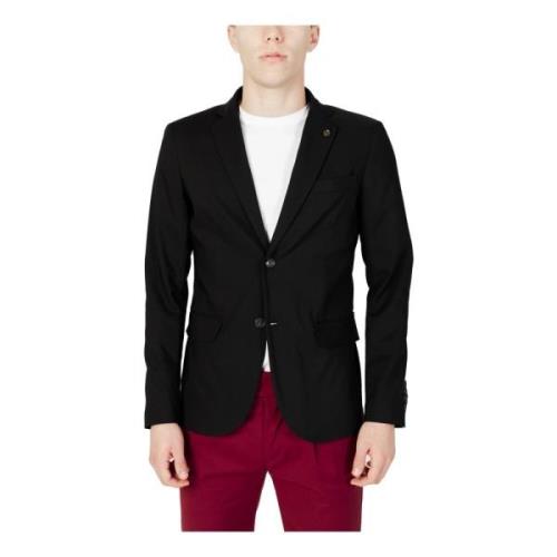 Sort Button-Up Blazer til Mænd