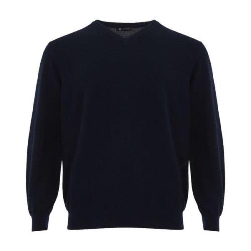 Blå Cashmere Sweater Herre