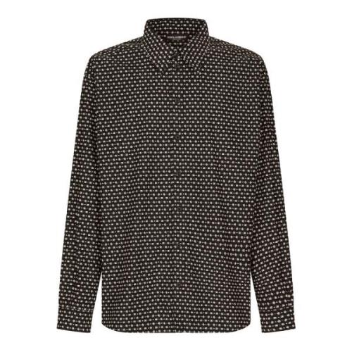 Logo Print Oversized Poplin Shirt