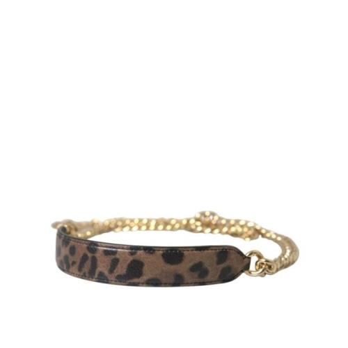 Leopard Print Læder Skulderrem