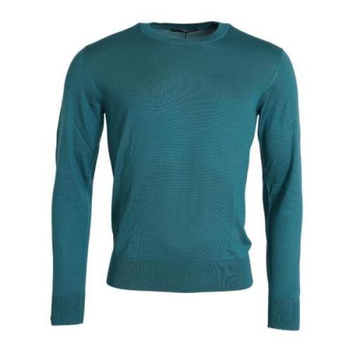 Mørkegrøn Silke Crew Neck Sweater