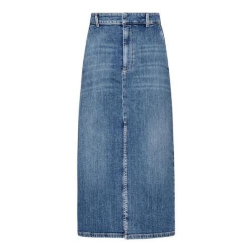 Denim Midi Nederdel Cast Blue Jeans