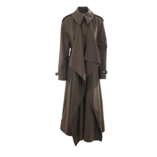 Dobbeltbrystet bomuld trenchcoat