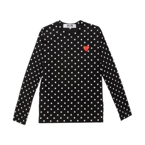 Polka Dot T-Shirt - Sort/Hvid