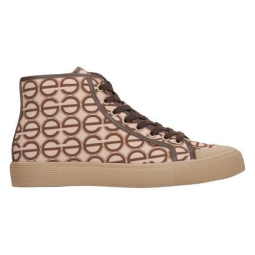 Stilfulde Brun & Beige High-Top Sneakers