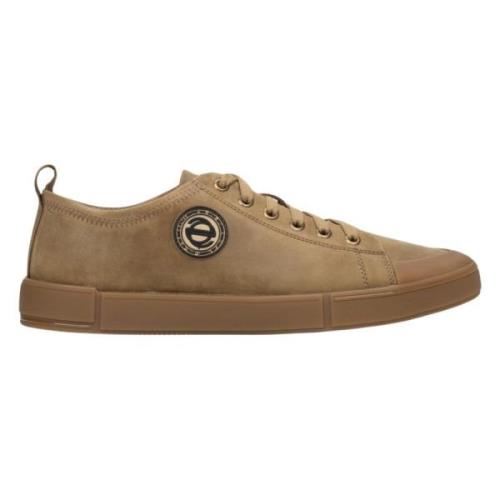 Brune Nubuck Lav-Top Sneakers