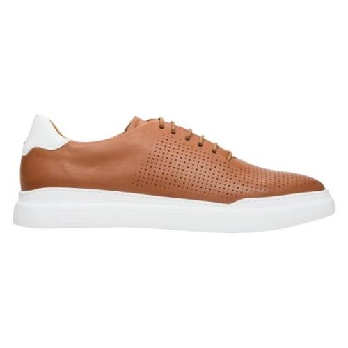 Brune Perforerede Herresneakers