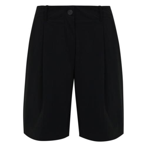 Sort teknisk stof dame Bermuda shorts