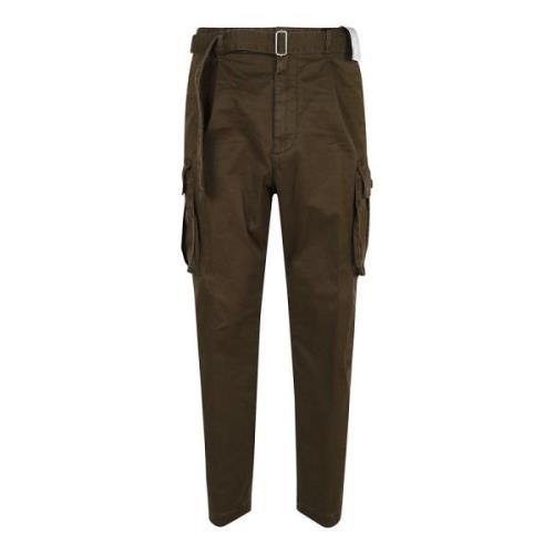 Multi-Lomme Stræk Bomuld Pleat Pant