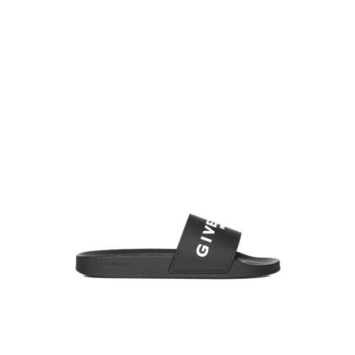 Sorte Slide Flade Sandaler