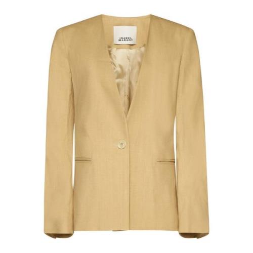 Twill Weave Buttoned Jacket