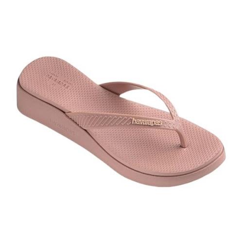 Pink High Platform Flip Flops