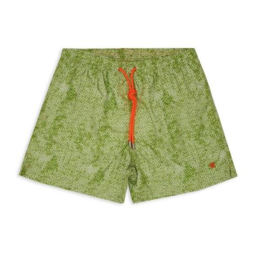 Grøn Batik Badeshorts