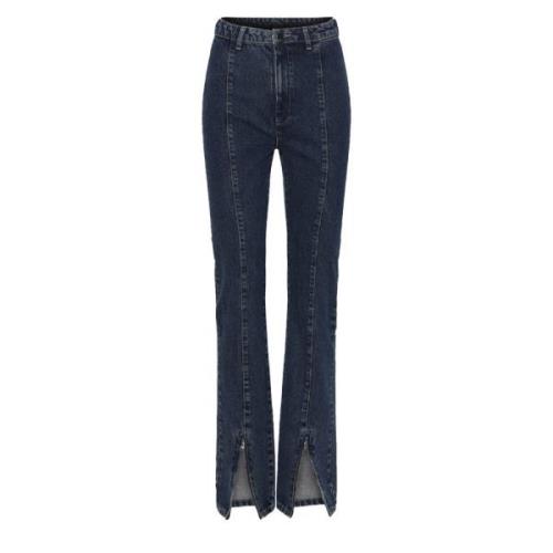 Disco Flared High-Waisted Ankel-Zip Jeans