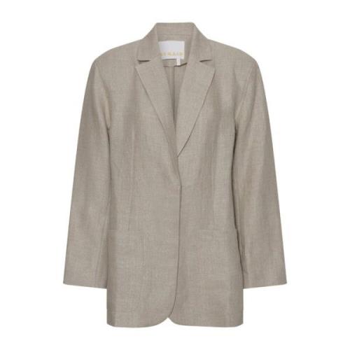 Beige Linned Box Blazer