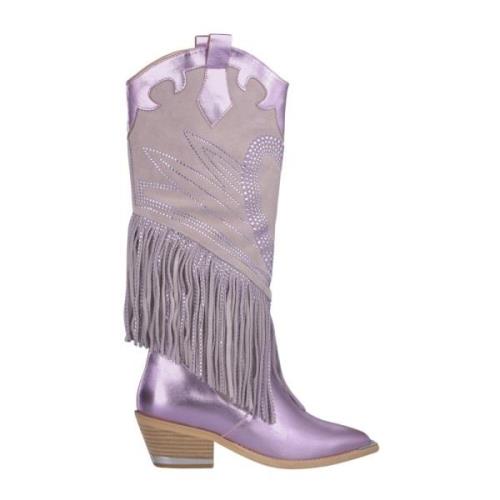 Glitrende Fringed Cowboy Boot