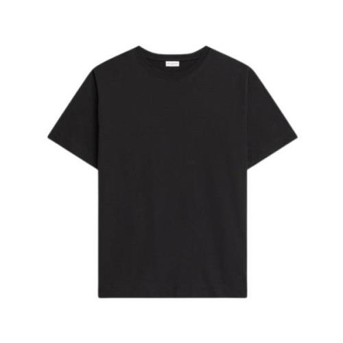 Sort Crew Neck Bomuld T-shirt