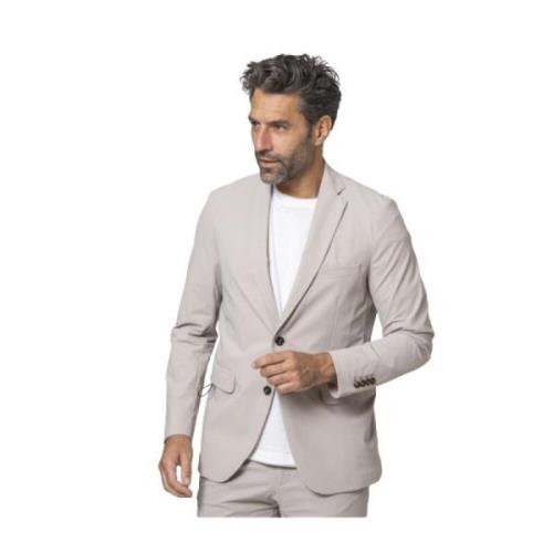 Beige mønstret teknisk blazer