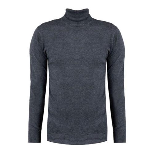 Merino Wool Sweater med Ribbed Finish