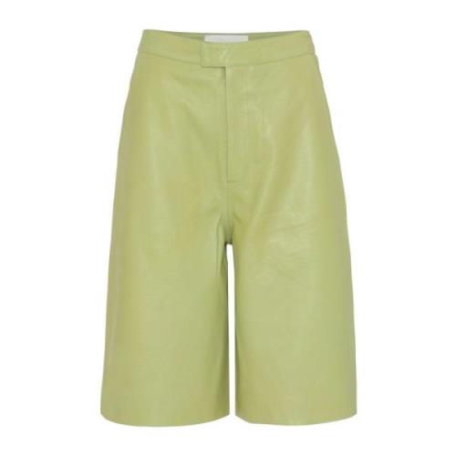 Læder Bermuda Shorts