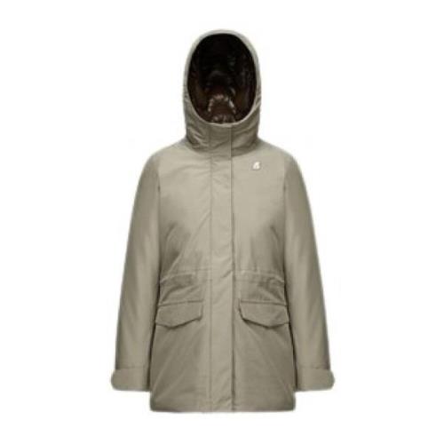 Beige Annette Mid-Length Parka