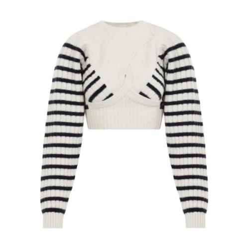 Ribbet Mariniere Crop Pullover