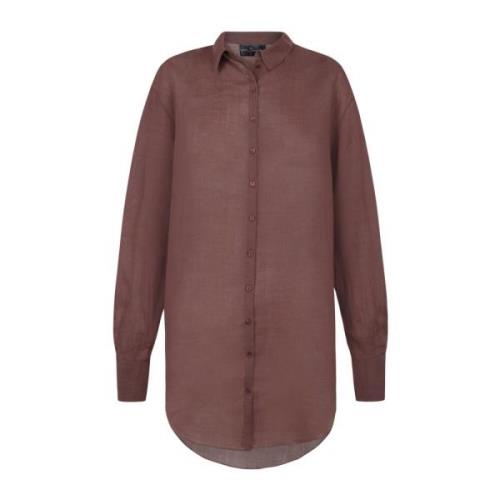 Rosewood Oversize Ramie Skjorte