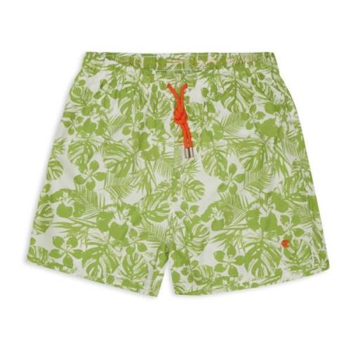 Grøn Hibiscus Badeshorts