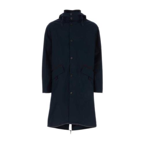 Midnight Blue Stretch Cotton Parka