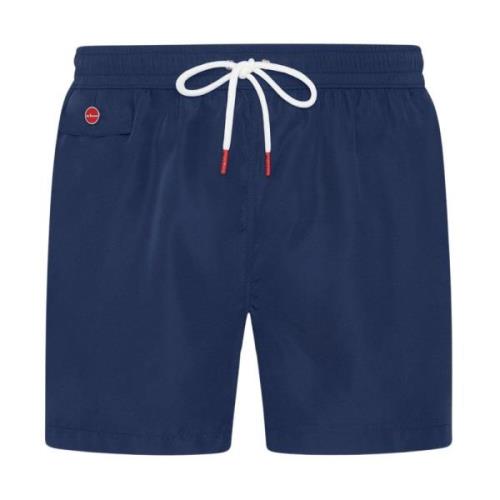 Blå Polyester Swim Boxer Shorts