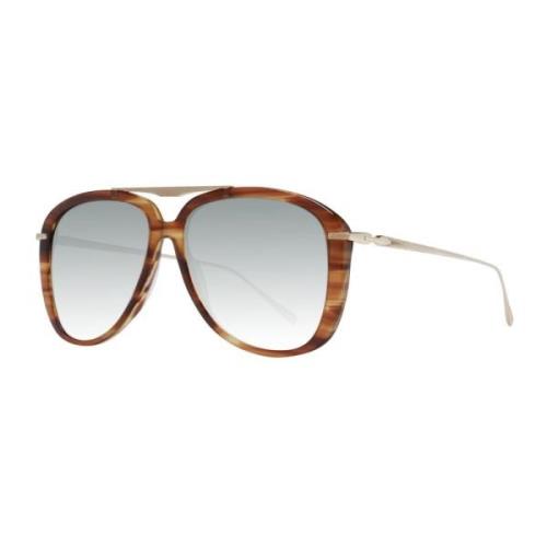 Brun Aviator Solbriller med Gradient Linser