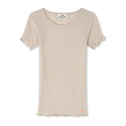 Krøllede Kanter T-Shirt Oatmeal Melange