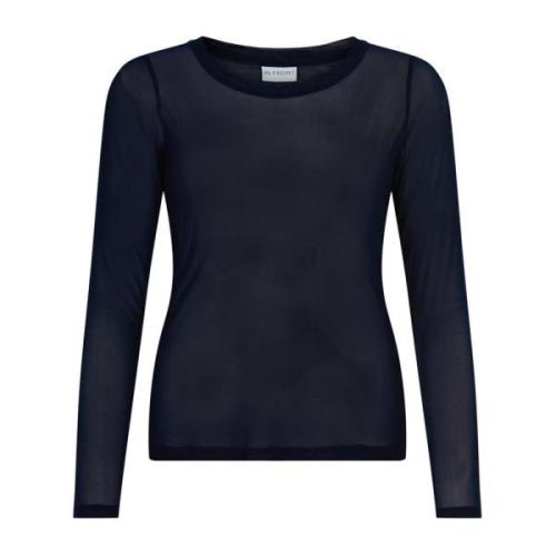 Mesh T-shirt Top Navy