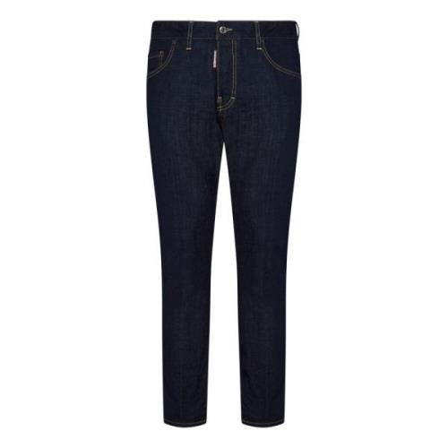 Slim-Fit Navy Blue Denim Jeans