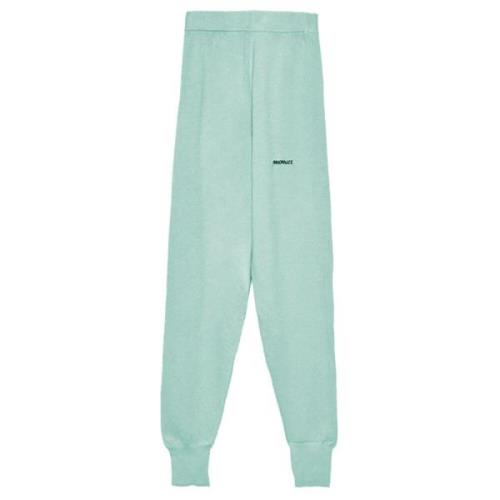 Mintgrønne Sweatpants Regelmæssig Pasform Elastisk Talje