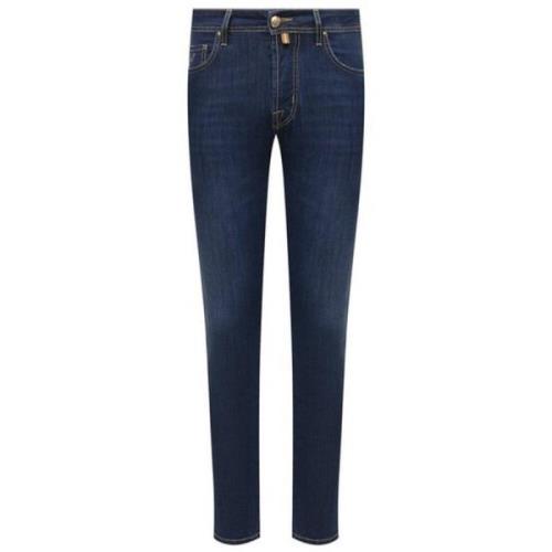 Slim Fit Mørkeblå Bard Jeans