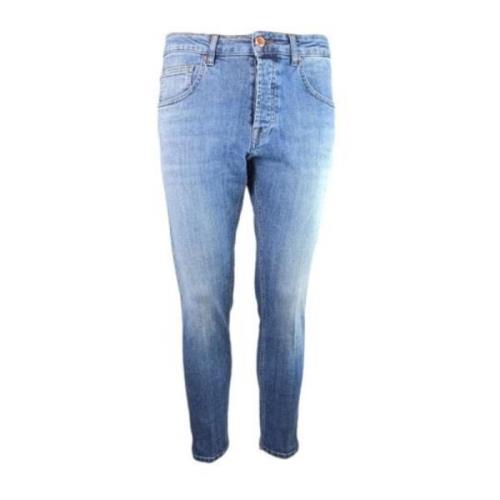 YAREN Slim Fit Jeans med Gold Rose Button