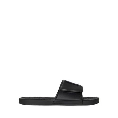 Sorte Slide Flade Sandaler