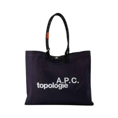 Sort Nylon Bomuld Shopper Taske