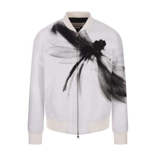 Dragonfly Bomber Jakke Hvid Bomuld Blanding