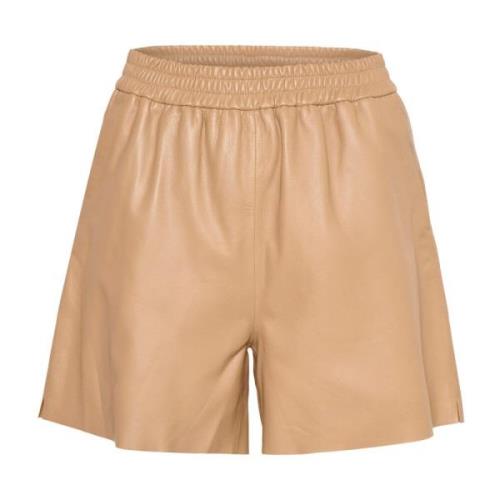 Falexisz Læder Shorts Kanel Swirl